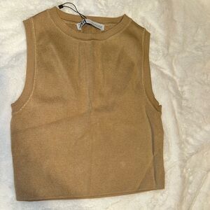 Zara brown sweater vest